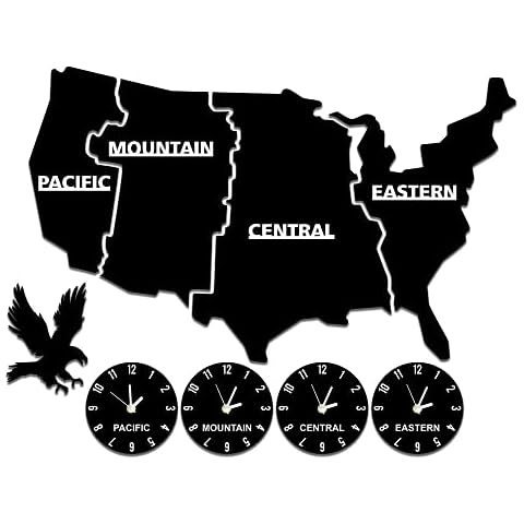 The Geeky Days US Time Zones Wall Clock Cover