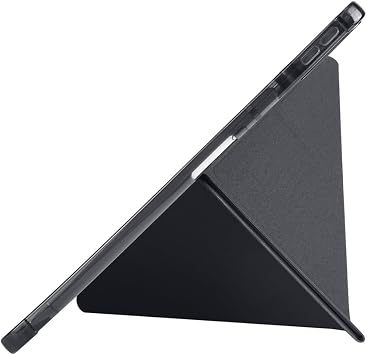 Aksesuarcim Huawei ile Uyumlu Matepad 11.5 2025/2023 Kılıf Silikon Yumuşak Kalem Bölmeli Esnek 4 Farklı Stand Olabilen Tablet Kılıfı Siyah