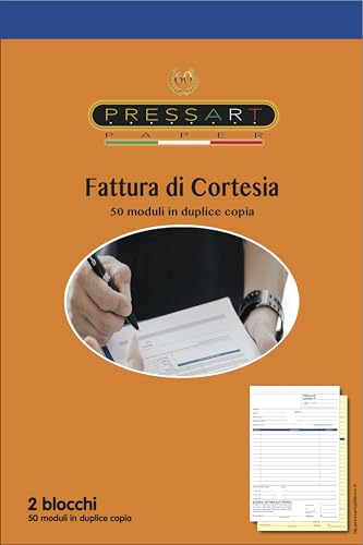 Factura de Cortesía Pressart FdC en formato A4 con papel copiativo autocopiativo de 2 copias