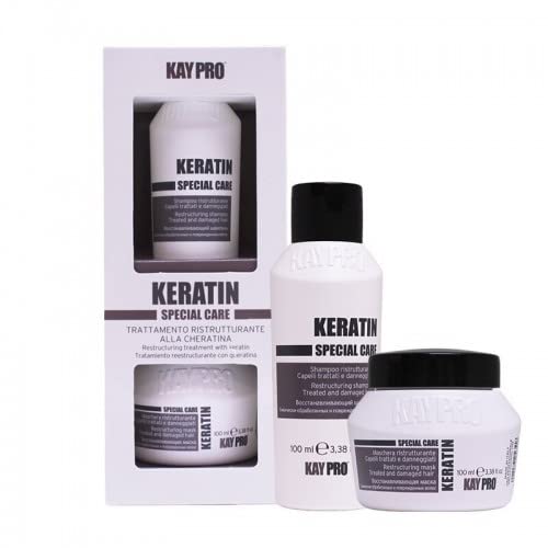 KAYPRO Keratin Mini Kit - Shampoo & Mask (2x100ml)., Clear