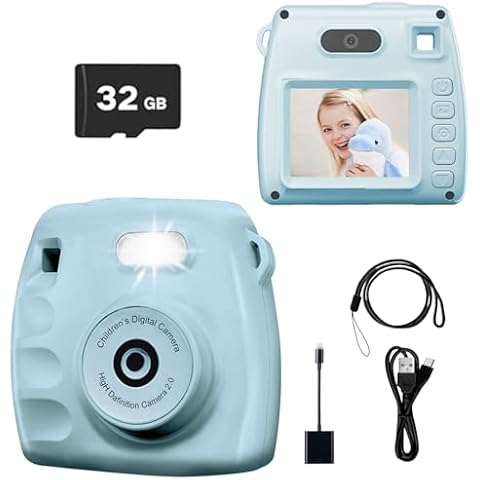 Kids Camera Toys for 4-6 Year Old Girls Toddler Christmas Birthday Blue Cover