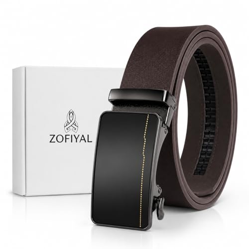 Image of Men's Auto Lock Belt with elegant design | Premium Vegan Leather | Adjustable Ratchet Belt | No Hole Design | Perfect Fit Waist 28-42 Inches for Office