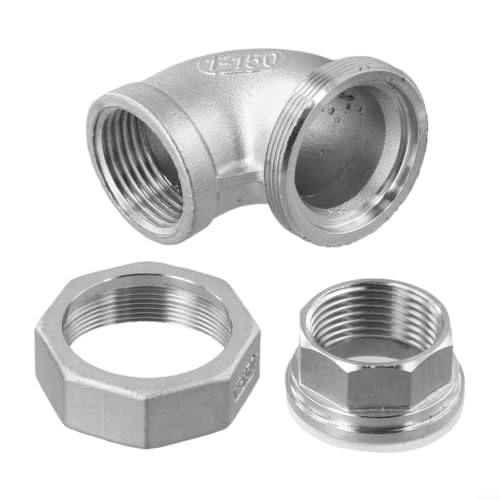 Codo de acero inoxidable 304 de 1 pulgada BSP con rosca hembra de 90 grados 7