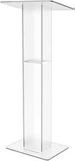FixtureDisplays® 18"W X 12"D X 42.5" H Acrylic Podium Plexiglass Church Pulpit School Lectern Event Reception Hostess Stand Desk 15198