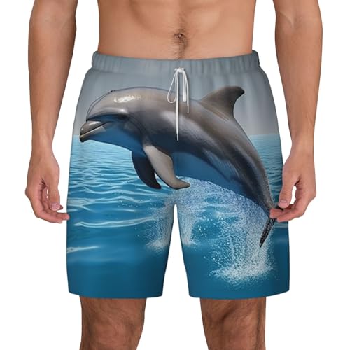 Short de bain dauphin 3D respirant avec motif graphique haute définition