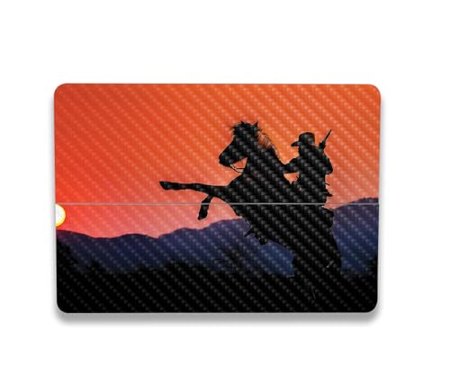 Image of MightySkins Carbon Fiber Skin Compatible with Microsoft Surface Laptop Studio 2 (2023) Full Wrap Kit - Bronco Sunset | Protective, Durable Textured Carbon Fiber Finish | Made in The USA
