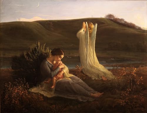 Tableaux sur toile Louis Janmot l'ange et la mère pour art décoratif mural