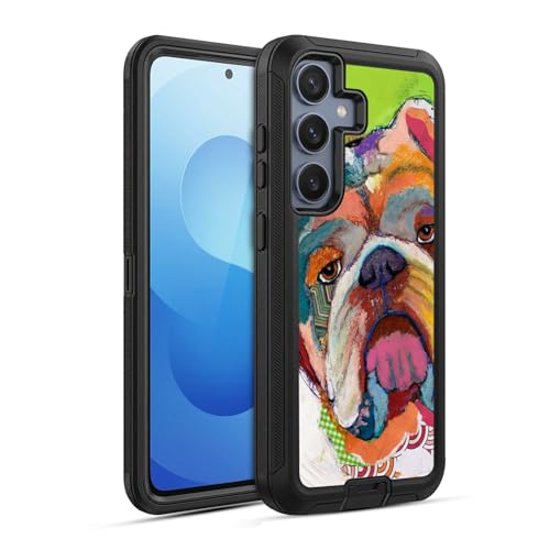 Coque antichoc Samsung S25 protège des chutes motif chien Bulldog