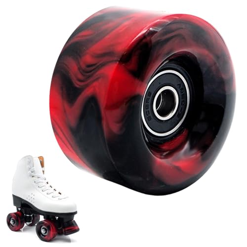 Ruedas para patines Quad Skates, 58 Mm X 32 Mm Rueda con Instalaciones Rodamientos 608RS ABEC-9, Recambio Set para Patines