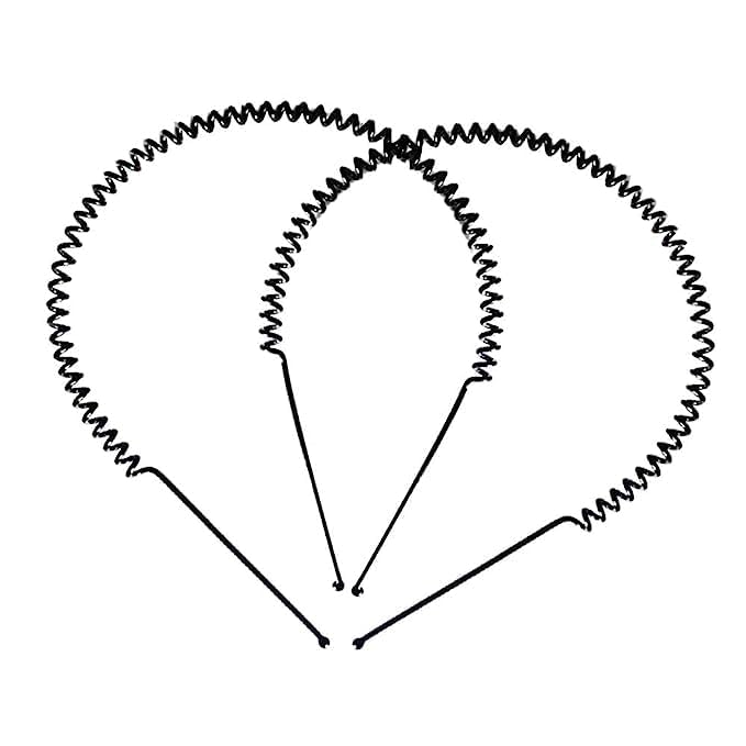 Non Slip Zigzag Headband For Unisex Wavy Hair Band For Boys and Girls, Black Metal Spring Wire Zig Zag Hairband (B0CNNNDSRP) Amazon Price History, Amazon Price Tracker