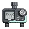 RAINPOINT Water Timer for Garden Hose – 2 Zone Sprinkler Timer with Rain Delay/Manual Watering/Automatic Irrigation for Yard Lawn