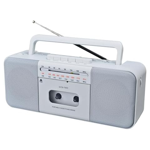 Cassette Tape Player Recorder Boombox with Bluetooth, AM/FM/SW Radio, Record to Cassette/USB/SD, Premium 10W Sound, AC/DC Powered, Portable Cassette Player Cover