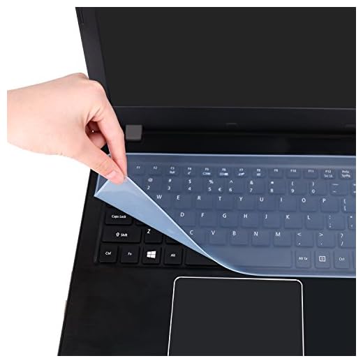 Universal Keyboard Cover for 15.6"-17.3" Laptop Notebook with Numeric Keypad Keyboard (Width 14.4" x Height 5.3"), Ultra Thin Silicone Waterproof Keyboard Protector Skin -Blue