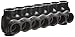 Morris Products 97755 Mountable Multi-Cable Connector, Insulated, Single Entry, Black, 5 Ports, 5/16" Allen Hex, 350 - 6 Wire Range