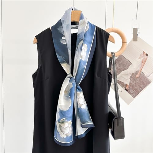 K-Elewon 100% Pure Mulberry Silk Long Scarf Headscarf Fashion Scarves Natural Silk Shawls for Women H184