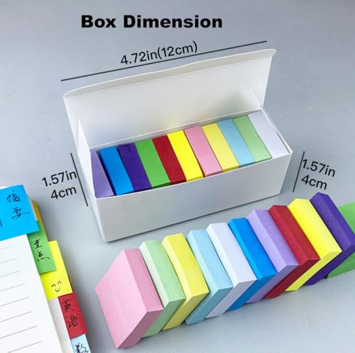 11 pads multicolor sticky notes set assorted bright colors 11-colors mini-sized sticky index tab