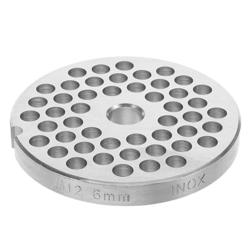 jojofuny Plaque de Hachoir à Viande en Acier Inoxydable 12 Grille 6 MM Disque pour Hachoir à Aliments Manuel Accessoire de Broyage pour Viande et Légumes Équipement...