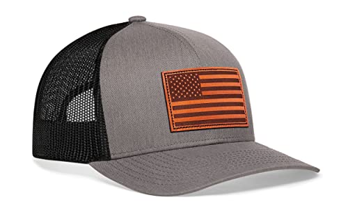Image of HAKA American Flag Trucker Hat - USA Flag Mesh Snapback Cap for Men, Women & Golf, Patriotic Baseball Dad Hat
