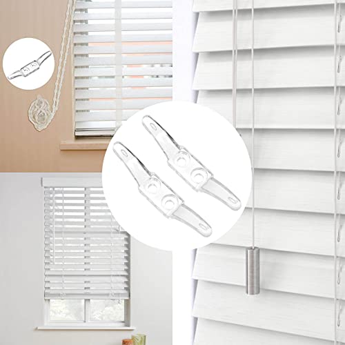 10 tacchetti per tende in plastica trasparente