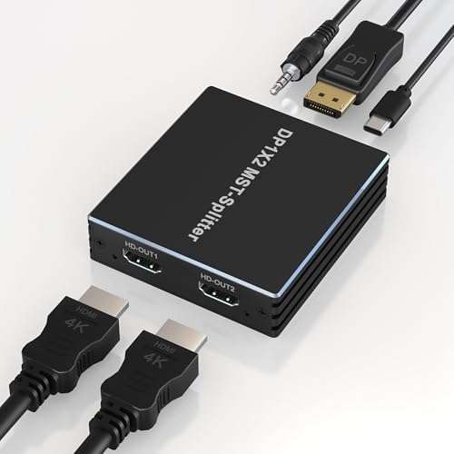 Amazon.com: SWITCHFLUX DisplayPort to HDMI Splitter for 3 Monitors ...