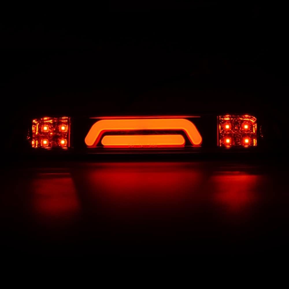PIT66 LED 3rd Brake Light, Compatible with 93-11 Ford Ranger/99-16 Ford F250 SD F350 SD F450 SD F550 SD/95-03 Mazda B2300 B2500 B3000 B400 Red Lens Chrome Housing