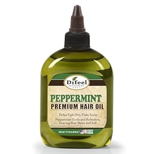 Difeel Premium Natural Hair Oil – Peppermint Oil 7.1 Ounce – For Dry & Flaky Scalp, Cools & Refreshes Hair, Leaves Hair Shiny & Soft, Provides Immediate & Long Lasting Benefits For Hair
