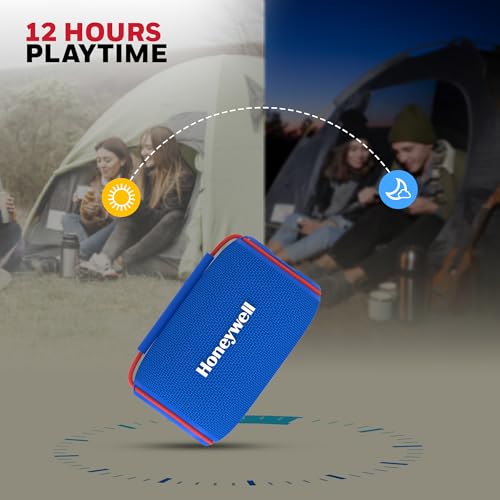 Image of Honeywell Suono P310 Bluetooth 6.0 Speaker, 10W, Deep Bass Dual Radiators, 12H Playback, IPX6, Dual Speaker Pairing, RGB Lights, USB /AUX /SD, Type-C Charging, Built-in Mic, 2yr Manufacturer Warranty