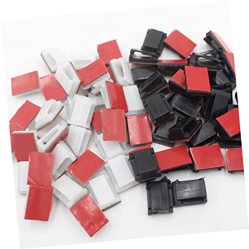 DOITOOL 100 unidades Cable Tie con Base Adhesiva para Gestión de Cables bajo Escritorio Reutilizable miniatura 6