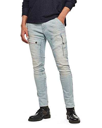 [ジースターロゥ] メンズ ジーンズ スキニー 立体裁断 ライトブルー Airblaze 3D Skinny Jeans D16129-9882-B472_W27/L30
