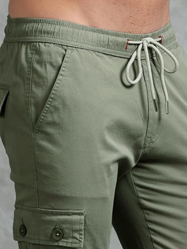 Image of Miraan Men's Regular Fit Mid Rise Cargo Pant