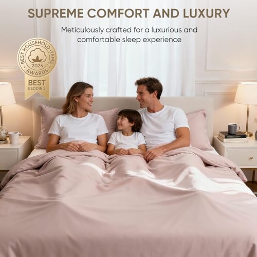 Image of TWK 100% Egyptian Cotton 1200 Thread Count Bedding Set for RV Camper, Generous Thickness, Long-Lasting Wear Resistance, Pilling Proof, Deep Pockets Fit Up to 18 inch (Sand, Full)