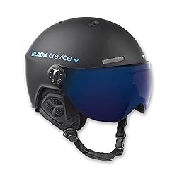 BLACK CREVICE Casco de esquí Gstaad I Casco de esq...: AJUSTE ÓPTIMO - Nuestros cascos de esqí tienen una cinta acolchada ajustable en la barbilla y una cinta de ajuste en el cogete, por lo que se adaptan con precisión a cualquier forma de cabeza TRANSPIRABLE - El forro interior transpirable extraíble y ...