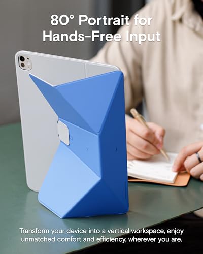 Image of MOFT Dynamic Folio Case for iPad Air 13 Inch M3 /M2 (2025 /2024), iPad Pro 12.9 6th /5th /4th Gen, Silm Magnetic Stand Case with 20+ Viewing Angles, Auto Wake /Sleep, Soothing Mist x Misty Cove