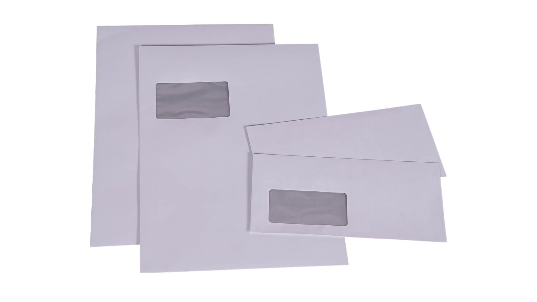 2x Briefumschlag DIN lang 110 x 220 mm DL ohne Fenster Selbstklebestreifen 80g/qm Weiss