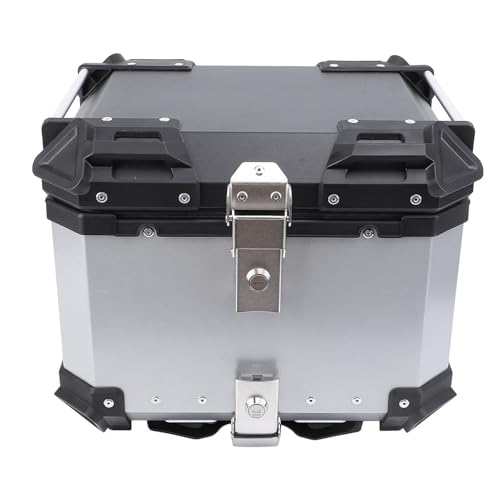 DJCDDM 36L Motorcycle top Box, Lining Aluminum Box with Lock and Night Reflective Strip, Suitable for Motorcycle Rear top Box, Tail Luggage Rack