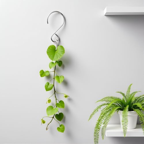 YIEUR 200 Stück S Form Mini Haken Edelstal Drehbare，25mm S Haken Kugelaufhänger S Haken Vorhanghaken Stabile Clips zum Aufhängen für Kristall Perlen Vorhang Gardinen Windspiele Blumentöpfe