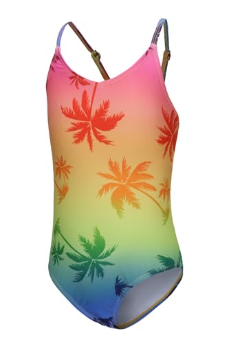 Image of Moon Tree Girls One Piece Swimsuits Ruffle Swimwear Beach Bathing Suit 2-14 Years
