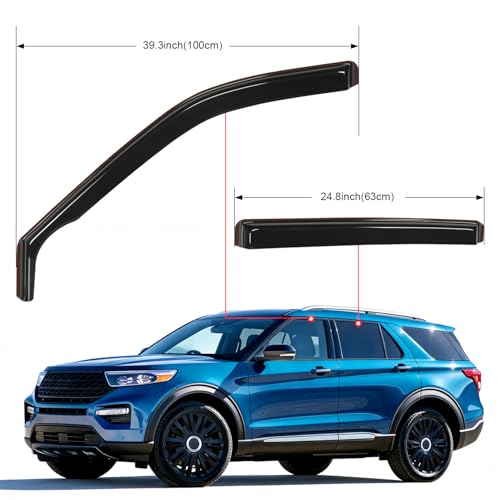 Image of Nilight Side Window Rain Guards for 2020-2026 Ford Explorer, 4PCS