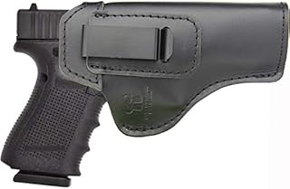 IWB Leather Holster for Inside The Waistband Concealed Carry Fits: Glock 17 19 20 21 22 31 37 45 Gun3 4 5 or Similar Sized Handguns