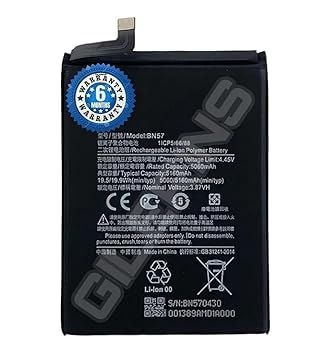 Image of Original BN57 Battery for Redmi Poco X3 NFC /M2007J20CG / M200J20CT /M2102J20S1 / M2102J20SG Battery with 6 Month Warranty** (EE176)
