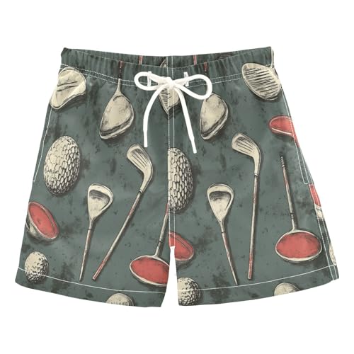 Boccsty Sports Golf Boys Swim Trunks Baby Kids Swimwear Summer Toddler Beach Board Shorts Bathing Suit 2T