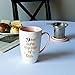 Sweese 205.108 Porcelain Tea Mug with Infuser and Lid - Tea Cup with Strainer for Loose Leaf Tea or Coffee, 15 OZ, Pink