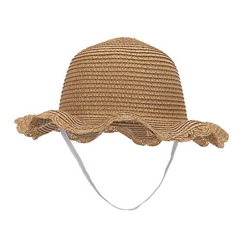 MK MATT KEELY Sombrero Bebe Verano Gorra Bebe Paja Bebe Niña Sombrero de Sol para Niños Pequeños Gorros de Niña bebé Sombrero de Playa para 2-6 Años