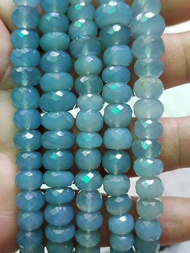 Perles en calcédoine naturelle 7-9 mm pour façonner un collier unique à offrir - 3