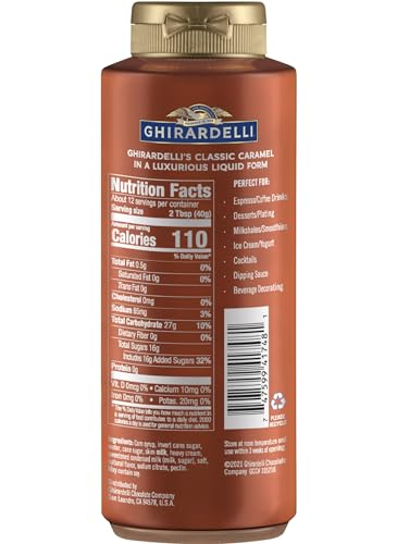 Ghirardelli KKPPOA26890 Caramel Flavored Sauce 16 Oz. Squeeze Bottle thumb #7