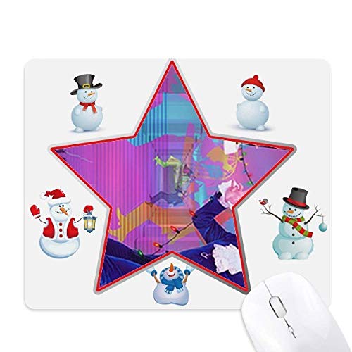 Tapis de souris bonhomme de neige DJ anti glisse précision