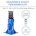 ActiveTrail 2 Pack 22T Pin Type Jack Stands, Pin-Style Supports for Heavy Trucks & RVs, Quick-Release Locking, 13-19.6 Inch Adjustable Height, Professional Garage & Shop Use, Blue