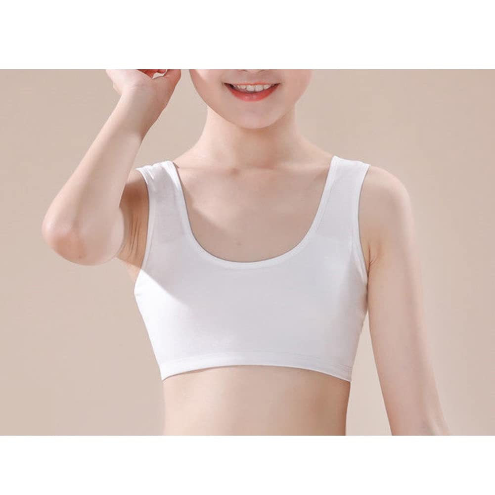 Lot de 8 soutiens-gorge d'entraînement à dos nageur pour fille de 9 à 14 ans - Sans couture - En coton - Doux et respirant