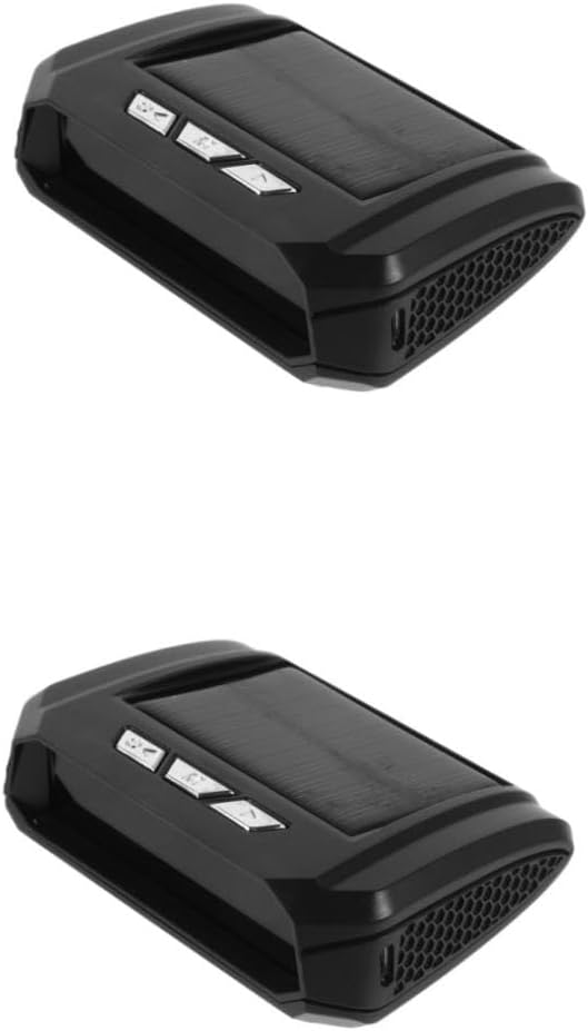 BESTOYARD 2pcs Car Thermometer Clock Solar Dashboard Clock Portable Digital Temperature Timer for Cars