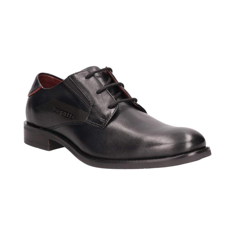 Bugatti Sula Black Leather Mens Derby Shoes - UK 8 (B0CVGX6T8V) Amazon Price History, Amazon Price Tracker